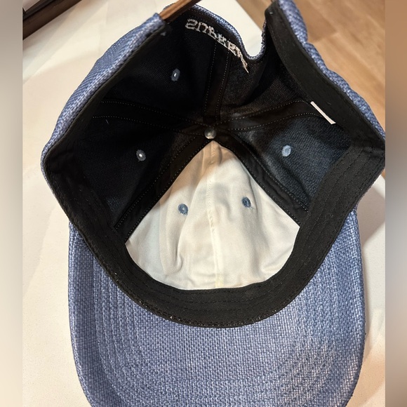 Supreme blue Raffia woven S-Logo leather strap back hat Summer 2022 deadstock - Picture 5 of 5